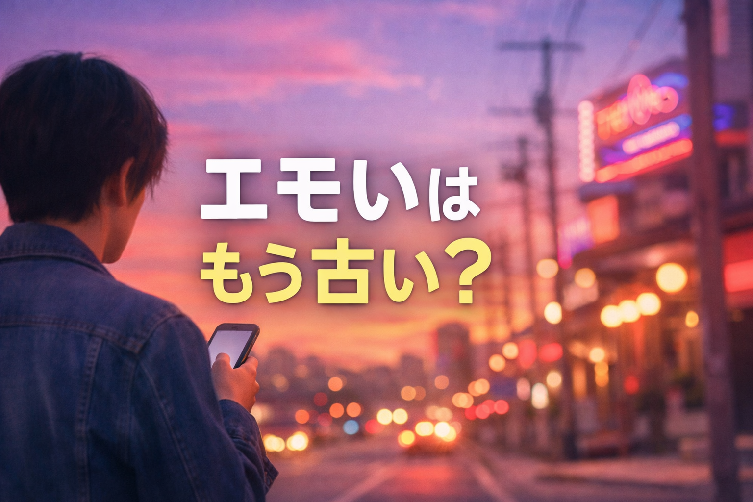 エモいは古いのか、意味や使われ方を考えるイメージのアイキャッチ画像